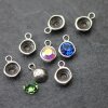 20 Antique Silver Pendants Settings for Swarovski and Preciosa Crystal 8 mm