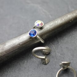 5 Antique Silver Ring Settings for Swarovski and Preciosa...