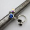 5 Antique Silver Ring Settings for Swarovski and Preciosa Crystal 8 mm