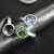5 RingFassung für 8 mm Swarovski oder Preciosa Kristalle, altsilber