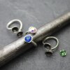 5 Antique Silver Ring Settings for Swarovski and Preciosa Crystal 8 mm