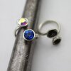 5 Antique Silver Ring Settings for Swarovski and Preciosa Crystal 8 mm