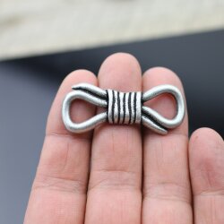 1 Dark Silver Bracelet Connector Charms