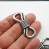 1 Dark Silver Bracelet Connector Charms