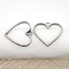 5 Dark Silver Heart Hollow Frame Glue Blank, Drop Open Bezel Blank Frame, Resin Jewelry Findings