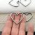 5 Dark Silver Heart Hollow Frame Glue Blank, Drop Open Bezel Blank Frame, Resin Jewelry Findings