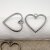 5 Jet Hematite Heart Hollow Frame Glue Blank, Drop Open Bezel Blank Frame, Resin Jewelry Findings