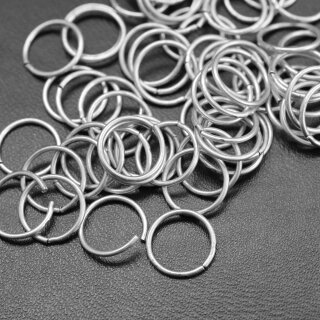 50 Antique Silver Jump Rings 14 mm