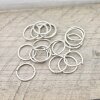 50 Antique Silver Jump Rings 14 mm