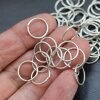 50 Antique Silver Jump Rings 14 mm