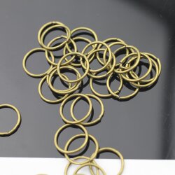 50 Antique Bronze Jump Rings 14 mm