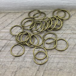 50 Antique Bronze Jump Rings 14 mm