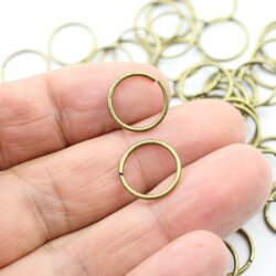 50 Antique Bronze Jump Rings 14 mm