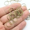 50 Antique Bronze Jump Rings 14 mm