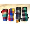 Remnant SALE XXL Plaid Snuggle Wool Scarf Fringed Scarf Squares Multicoloured Unisex