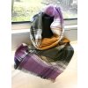 Remnant SALE XXL Plaid Snuggle Wool Scarf Fringed Scarf Earth-Tones Multicoloured Unisex