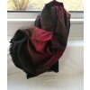 Remnant SALE XXL Snuggle Wool Scarf Fringed Scarf Lined Dark Red Black Brown Unisex