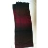 RESTPOSTEN XXL Kuschel Wollschal Fransentuch Linien Dunkel Rot Schwarz Braun unisex