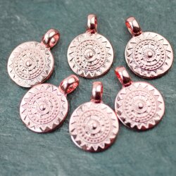 5 Sonnen Anhänger 22 mm, Rosegold