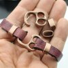 5 Antique Copper Hook Bracelet Clasp Sets