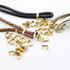 50 metal clips for Leather, Gold